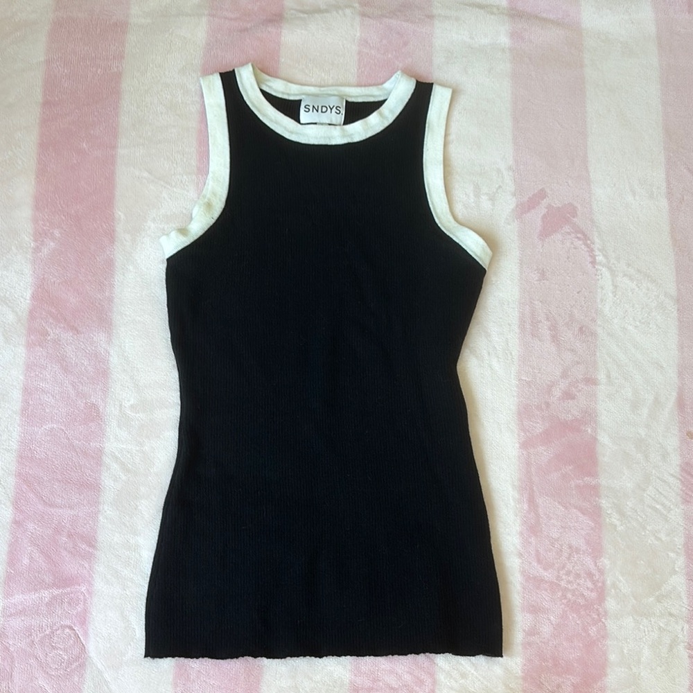 SNDYS Black and White Women's Tank Top